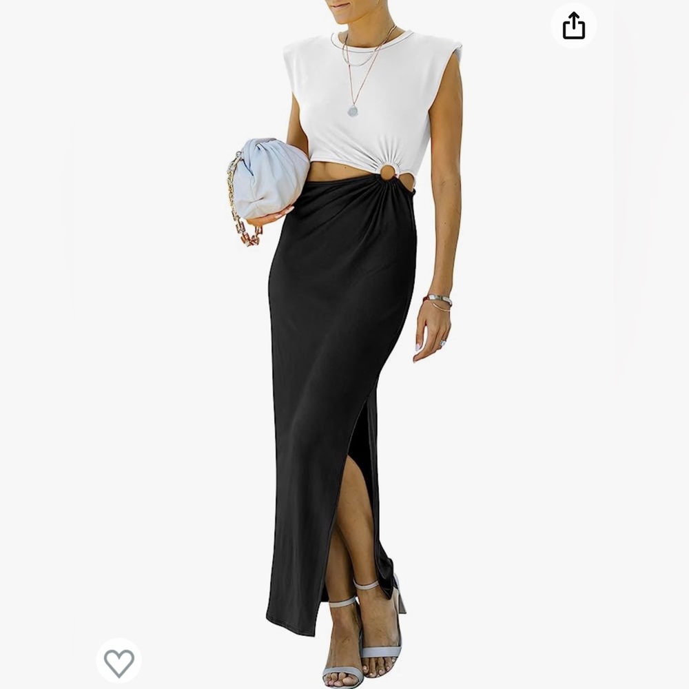 Black and White Cutout Dress